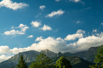 clouds over the mountains
