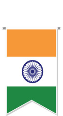 India flag in soccer pennant.