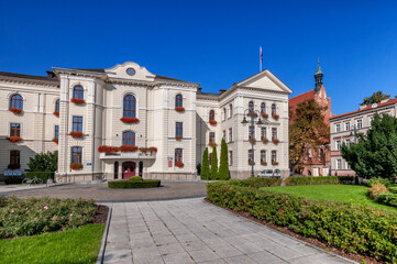 Fototapeta na wymiar Town Hall, former Jesuit college. Bydgoszcz, Kuyavian-Pomeranian Voivodeship, Poland.