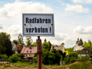 Radfahren nicht erlaubt