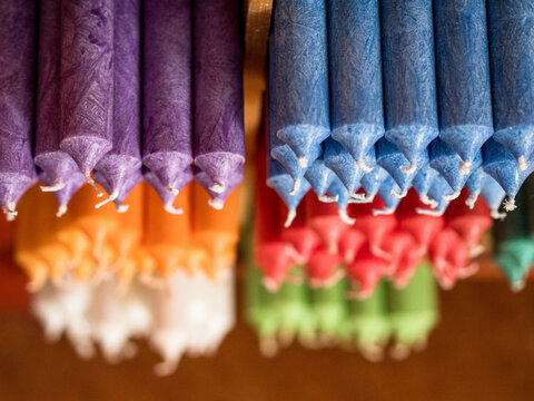 bunte Kerzen