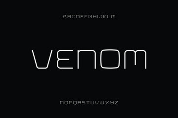 Vector font alphabet design, suitable for technology,, poster, headline, logotype and creative design. Vector Illustration.