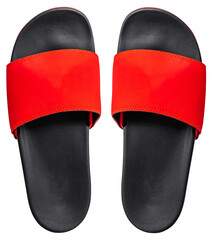 new red and black sandal