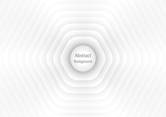 Grey wave hexagon layer striped paper abstract background textured backdrop pattern wallpaper vector illustration