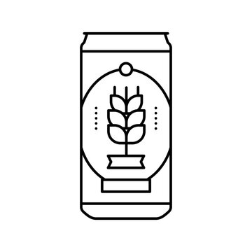 can beer drink line icon vector illustration