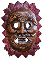 wooden devil mask