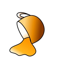 cup of coffee spilled 