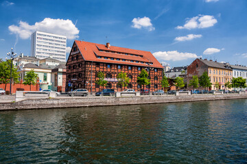 Fototapeta premium View at the granary. Bydgoszcz, Kuyavian-Pomeranian Voivodeship, Poland.
