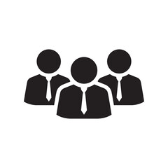 Employee group icon vector. Teamwork, business people crowd sign symbol