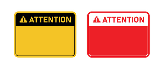 Caution alarm sign, danger sign, attention sign set. Fatal error message element, exclamation mark of warning attention icon