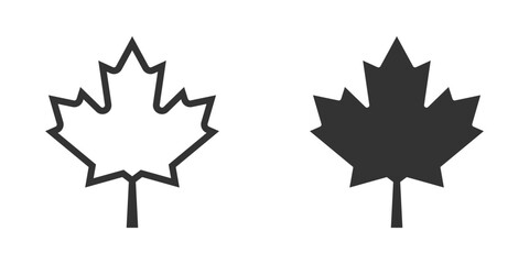  Maple leaf icon. Autumn leaf canadian icon. Vector illustration.