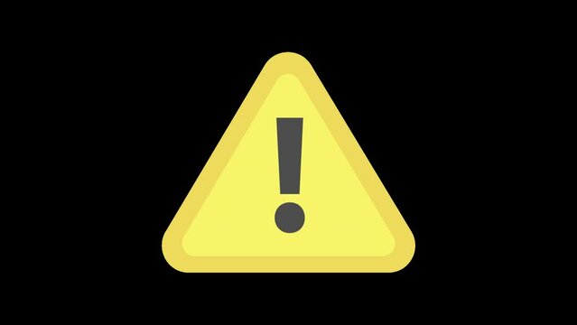 Animated icon of an attention/caution sign.