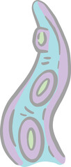 Octopus Tentacle Monster Cartoon Illustration for Logo Design in Vector