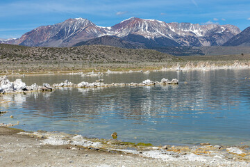 scenic figures of calcium at the Mono lake in Lee Vining