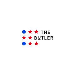 the butler logo design template. united butler icon logo design template with simple, clean and unique styles isolated on white background