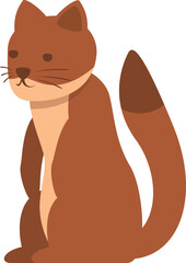 Domestic weasel icon cartoon vector. Cute animal. Carnivore pet