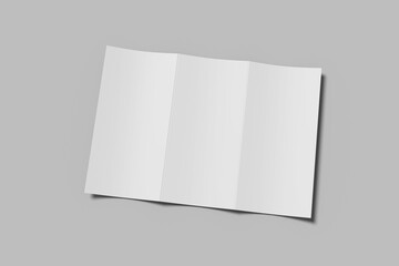 A4 Trifold Brochure Blank Mockup