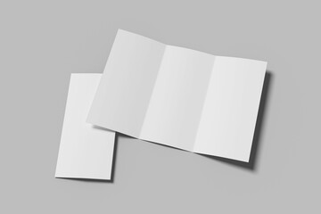 A4 Trifold Brochure Blank Mockup