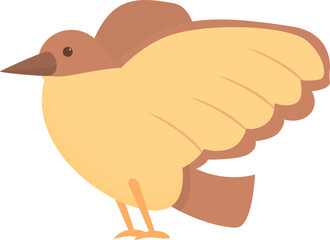 Kid sparrow icon cartoon vector. Tree house. Little fly