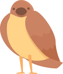 Forest sparrow icon cartoon vector. Bird animal. Sitting branch