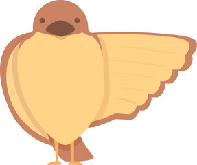 Sparrow male icon cartoon vector. Bird tree. Side passer