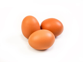 eggs isolated on a white background.