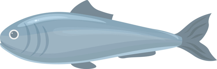 Fototapeta na wymiar Sea herring icon cartoon vector. Baltic fish. Tuna store