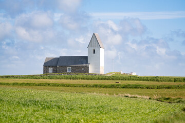 Fototapeta na wymiar Trans church as seen from the north in Jutland, Denmark