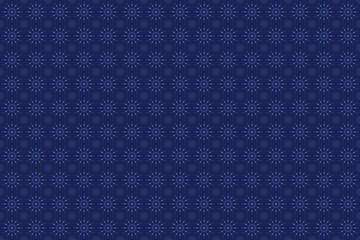 seamless pattern with blue flowers