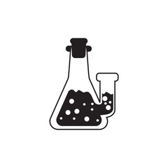 Fototapeta na wymiar Chemistry experiment laboratory flask icon | icon sign