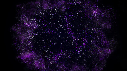 Abstract lines connection in the shape of ball. Mesh sphere with space galaxy in it. Global digital futuristic technology of network. 3D rendering.