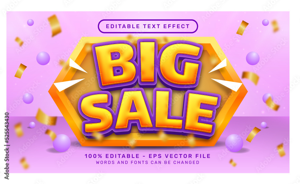 Poster big sale 3d text effect and editable text effect