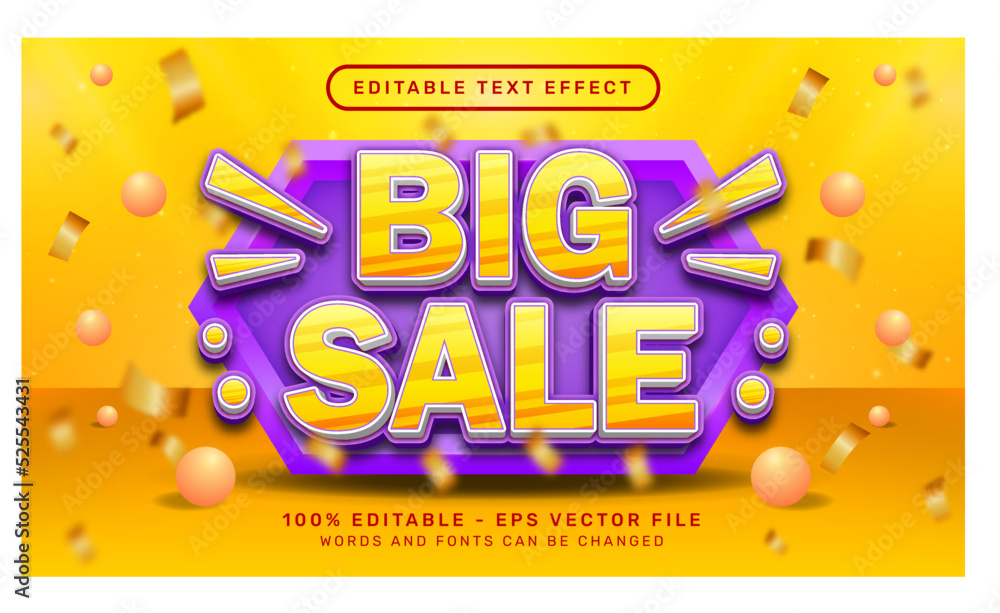 Poster big sale 3d text effect and editable text effect