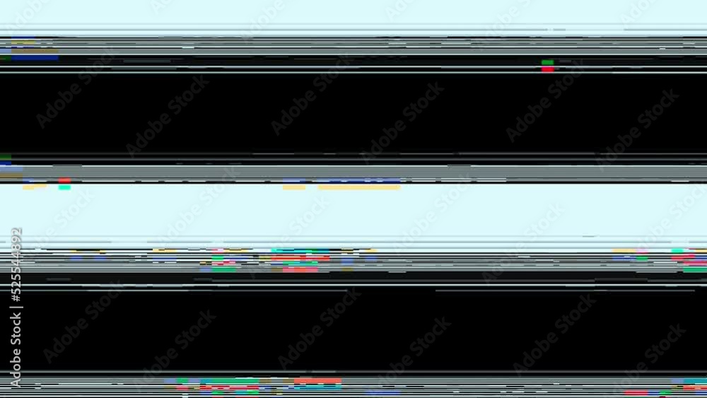 Aufkleber noise flickering screen lines and pixels flowing up loop colorful background
