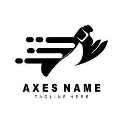 Ax Logo Design, War Tool Illustration and Woodcutter Vector