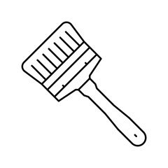 brush tool repair line icon vector illustration