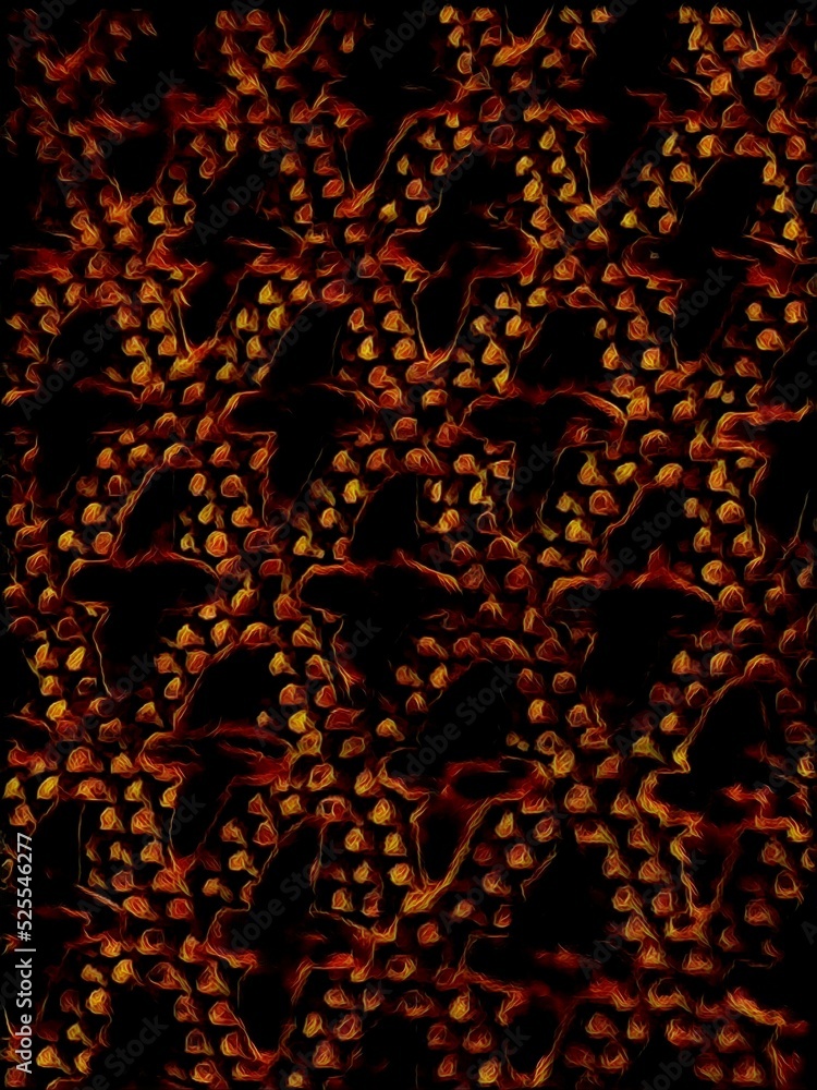 Poster golden and rusty coloured metallic repeating patterns and creative unique designs