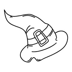 Doodle Cartoon Witch Hat
