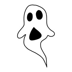 Doodle Cartoon Ghost