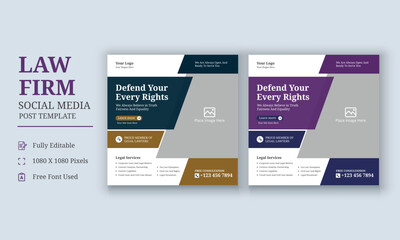 Law Firm Social Media Template, Law Firm and Legal Services Social Media, Law Firm and Consultancy Social Media Template, Legal Corporate Law Firm Business poster leaflet template design