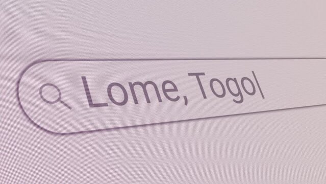 Search Bar Lome Togo 
Close Up Single Line Typing Text Box Layout Web Database Browser Engine Concept