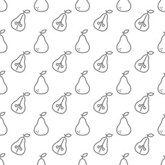 Pear seamless pattern background .