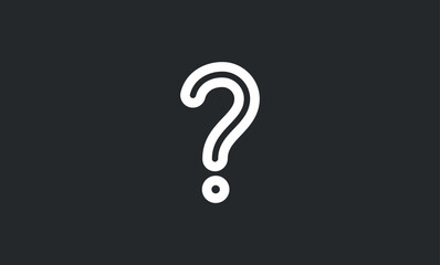 Question mark flat icon for apps and websites