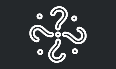 Question mark flat icon for apps and websites
