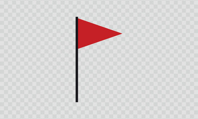 Red flag pin vector. Red flag icon, Flag pin.