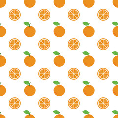 Cartoon orange seamless pattern background.
