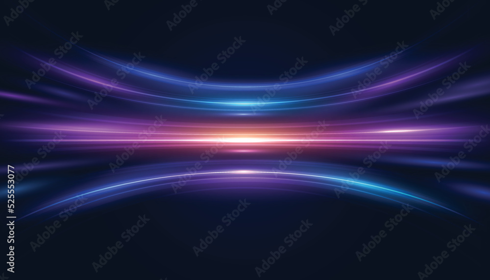 Aufkleber Modern abstract speed line background. Dynamic motion speed of light. Technology velocity movement pattern for banner or poster design. Vector EPS10.
