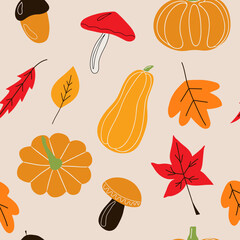 Autumn seamless pattern.