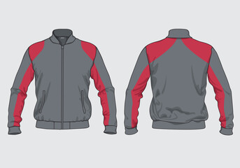 retro vintage wind breaker hoodie jacket template © Ronillo