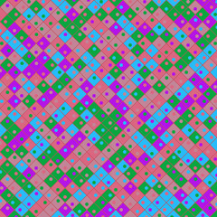 Color Rhombus tile tessellation pattern illustration